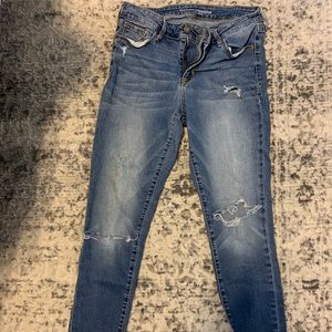 old navy ripped blue jeans